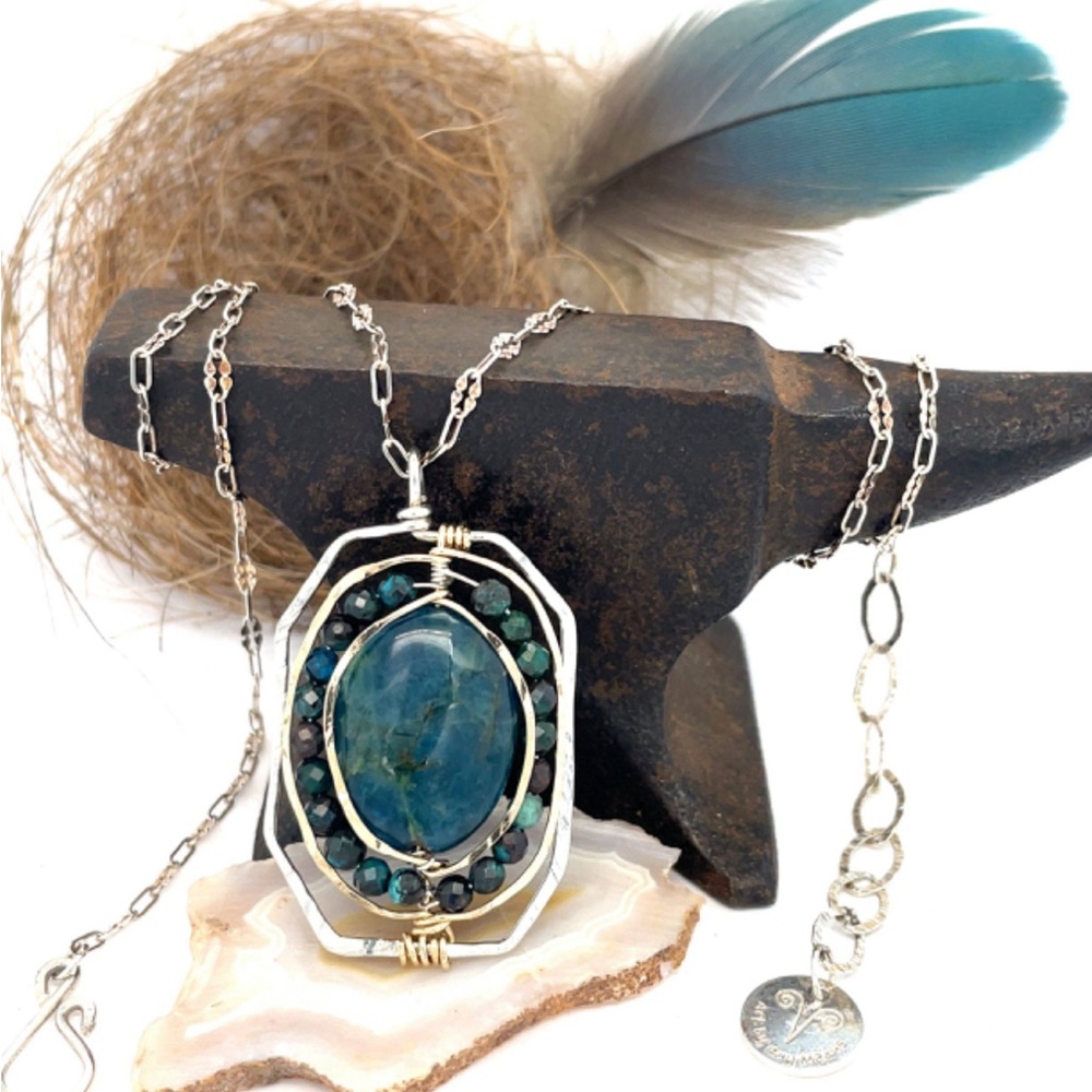 Apatite Cameo Necklace